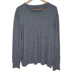 Tommy John Men's XL Sweater Dark Gray Cotton Blend Second Skin Long Sleeve